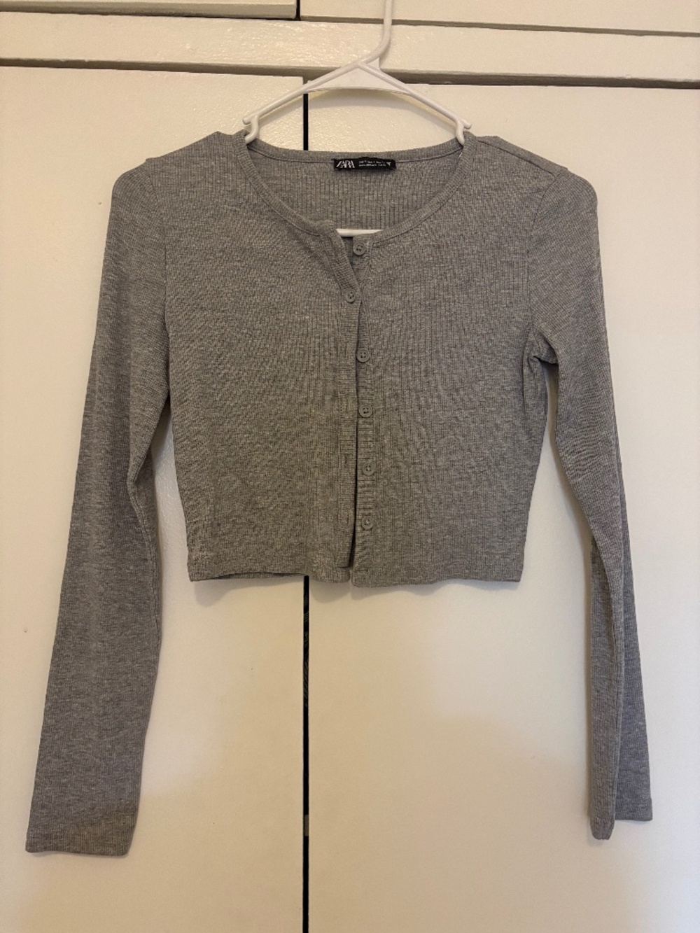Zara grey cropped cardigan